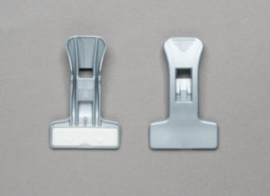 Клипса пластиковая серебро