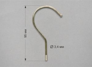 Крючок металлический цвет золото